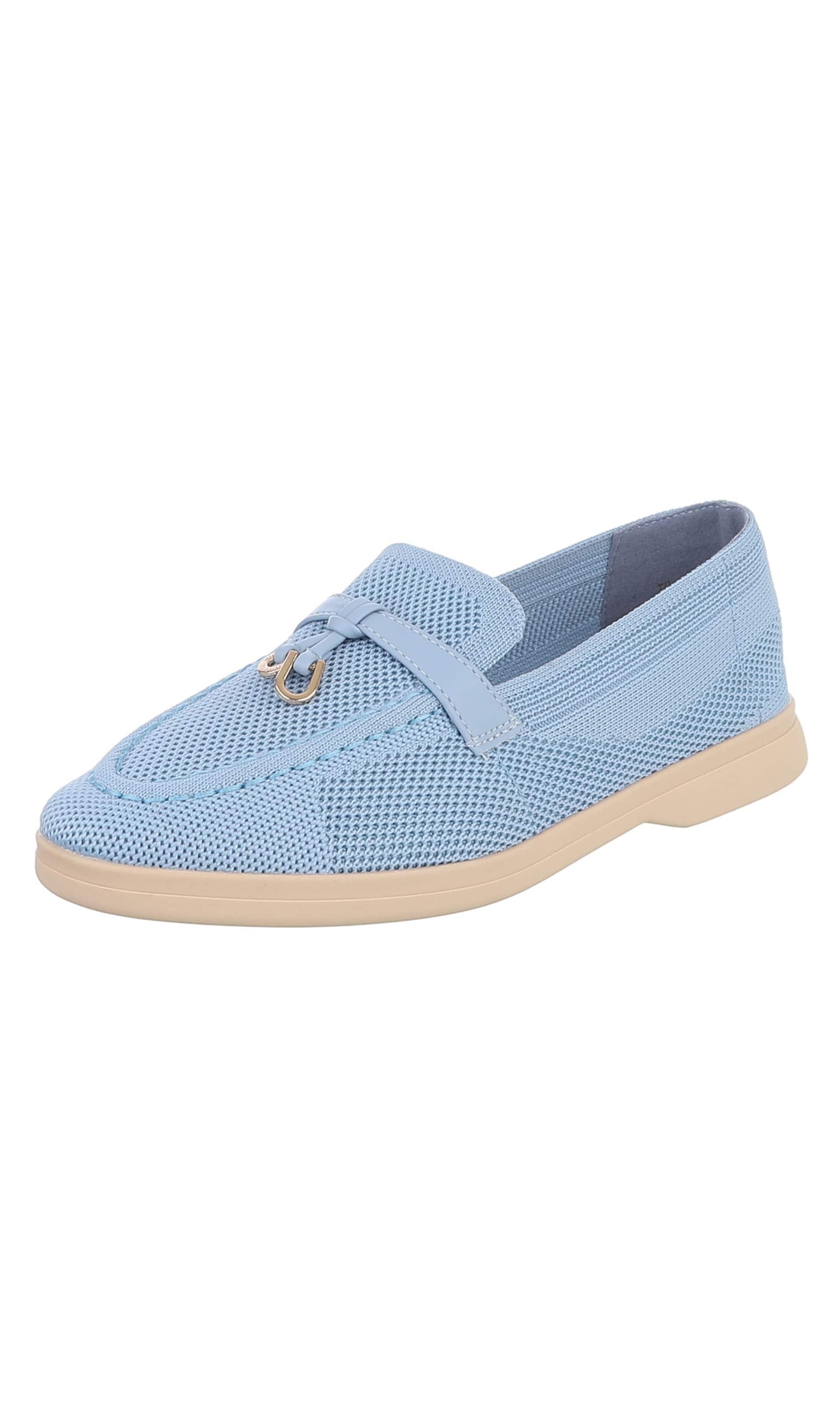 Ital-Design Slipper in Blau: Vorderseite