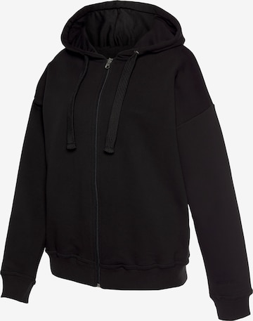 LASCANA Sweat jacket in Black