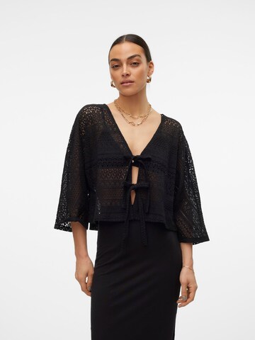Cardigan 'VMHoney' VERO MODA en noir : devant