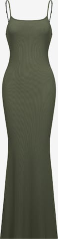 cfab (formerly creamy fabrics) Kleid 'Ribbed Cami Maxikleid' in Grün: Vorderseite