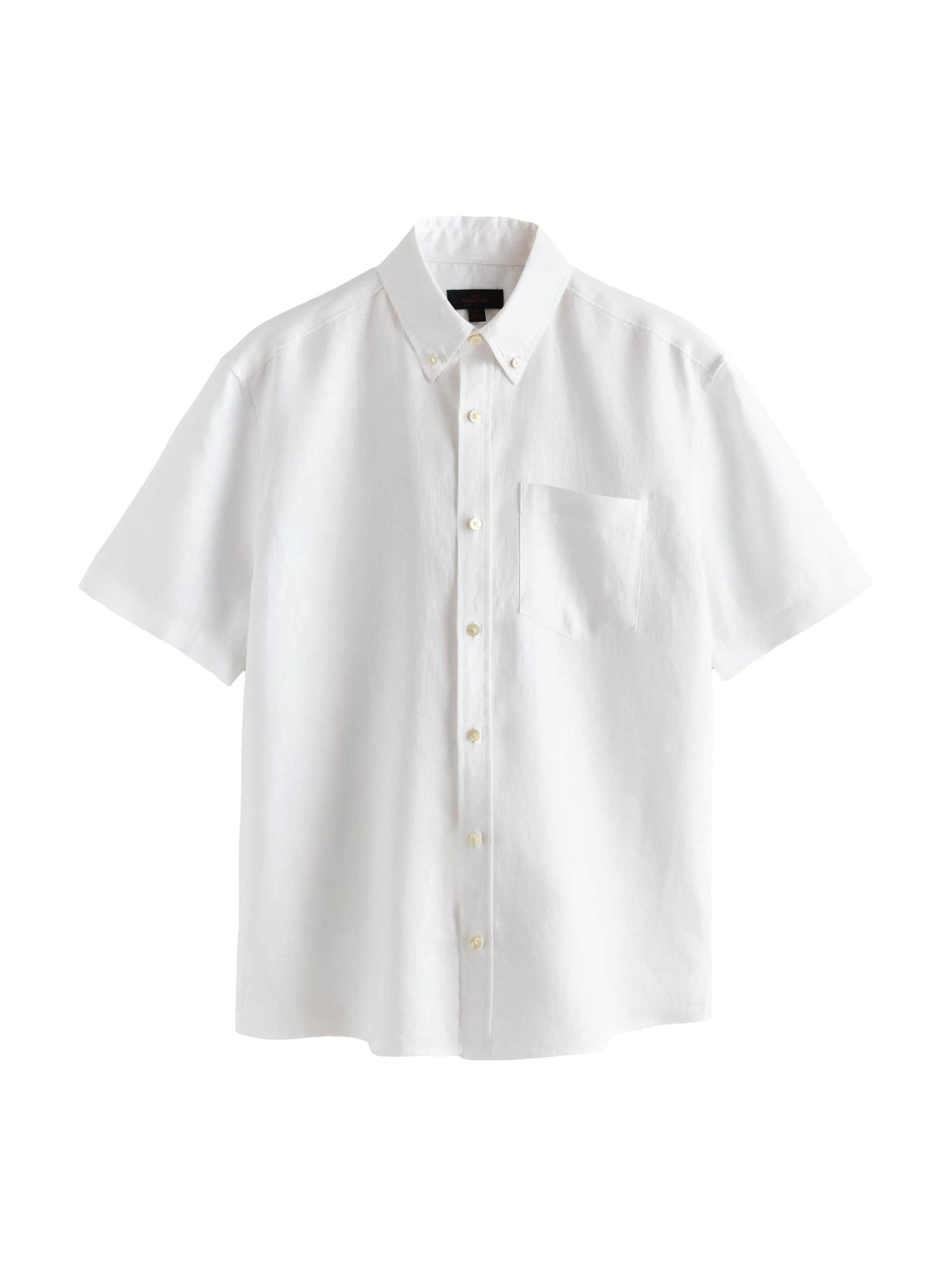 Next Button Up Shirt in White: front