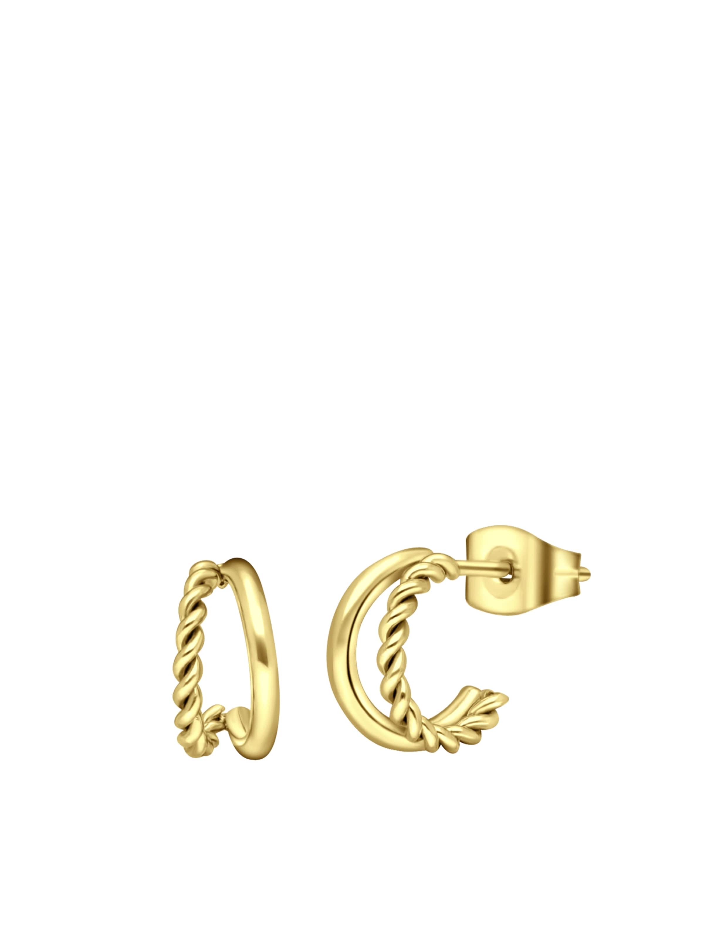 Lucardi Ohrringe in Gold: Vorderseite