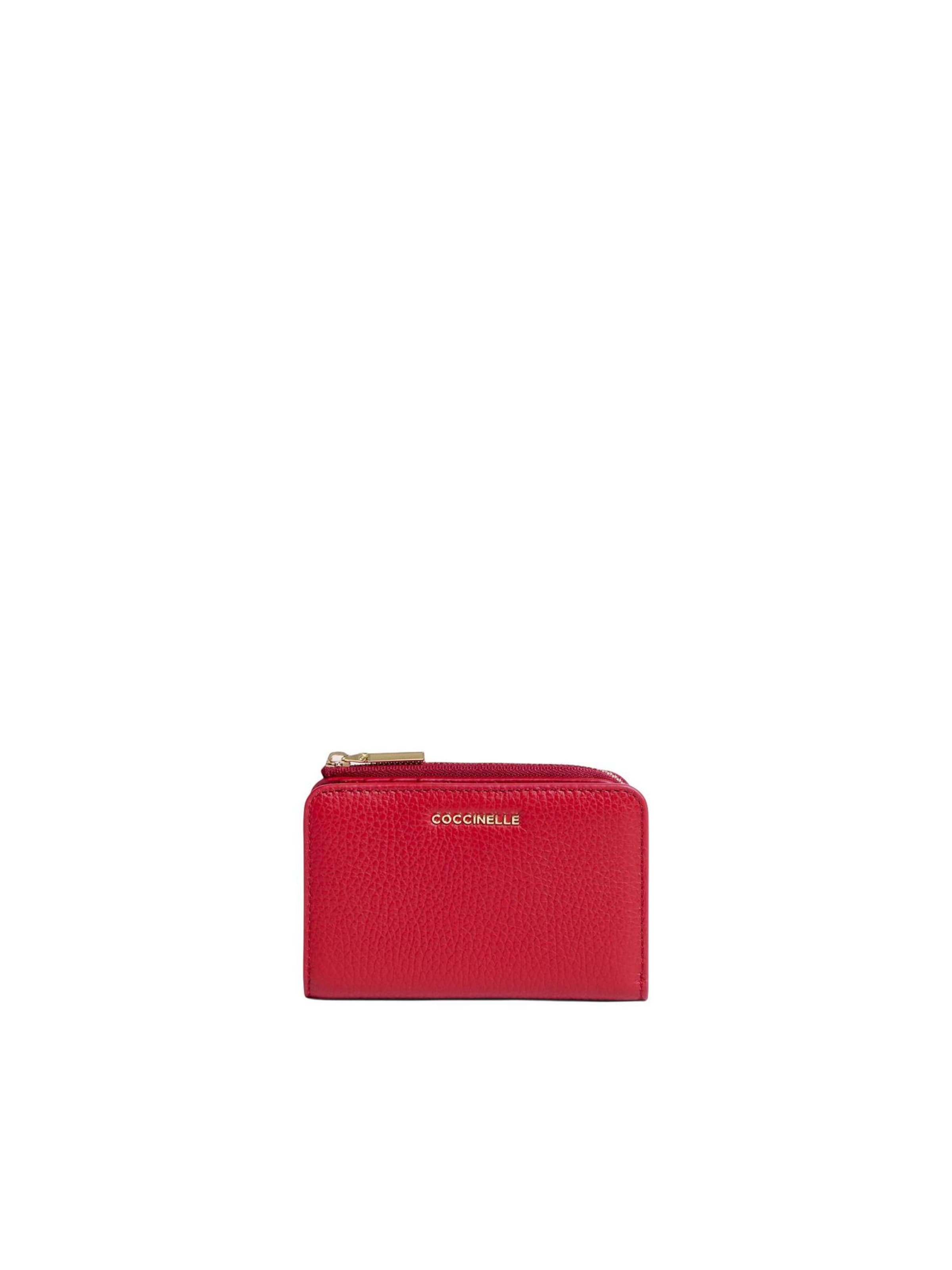 Coccinelle Wallet 'COCCINELLE METALLIC 26 95' in Red: front