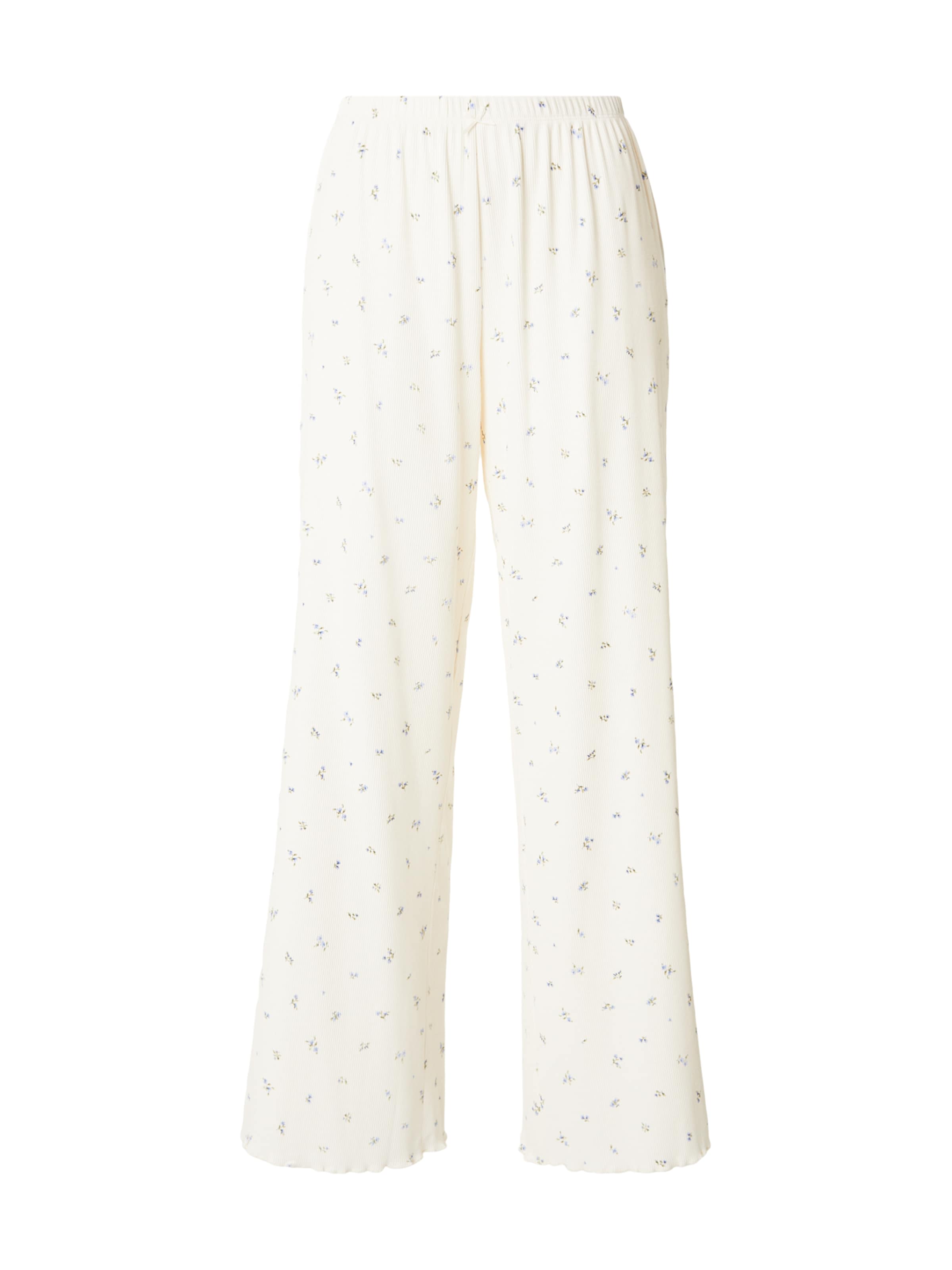 Hunkemöller - Pantalón de pijama 'Daisy' en blanco: frente