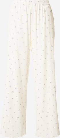 Hunkemöller Pyjamahousut 'Daisy' värissä valkoinen: etupuoli