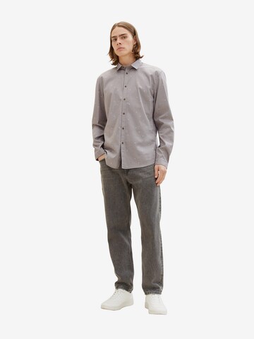 TOM TAILOR DENIM Regular Fit Hemd in Grau