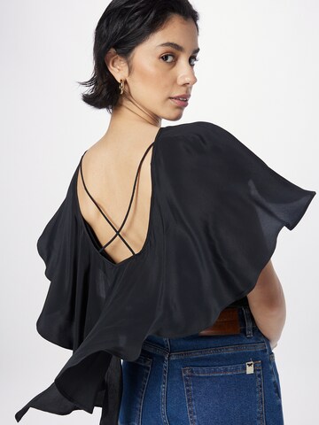 PINKO - Blusa 'BOTANICO' en negro