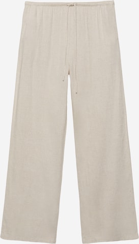 Pull&Bear Wide leg Byxa i beige: framsida