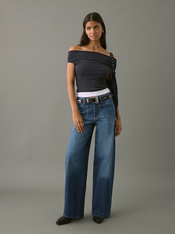 Wide leg Jeans di MANGO TEEN in blu: frontale