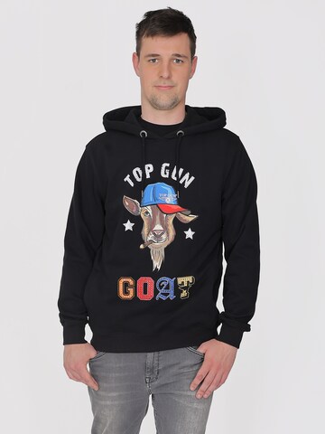 TOP GUN Sweatshirt in Black: front