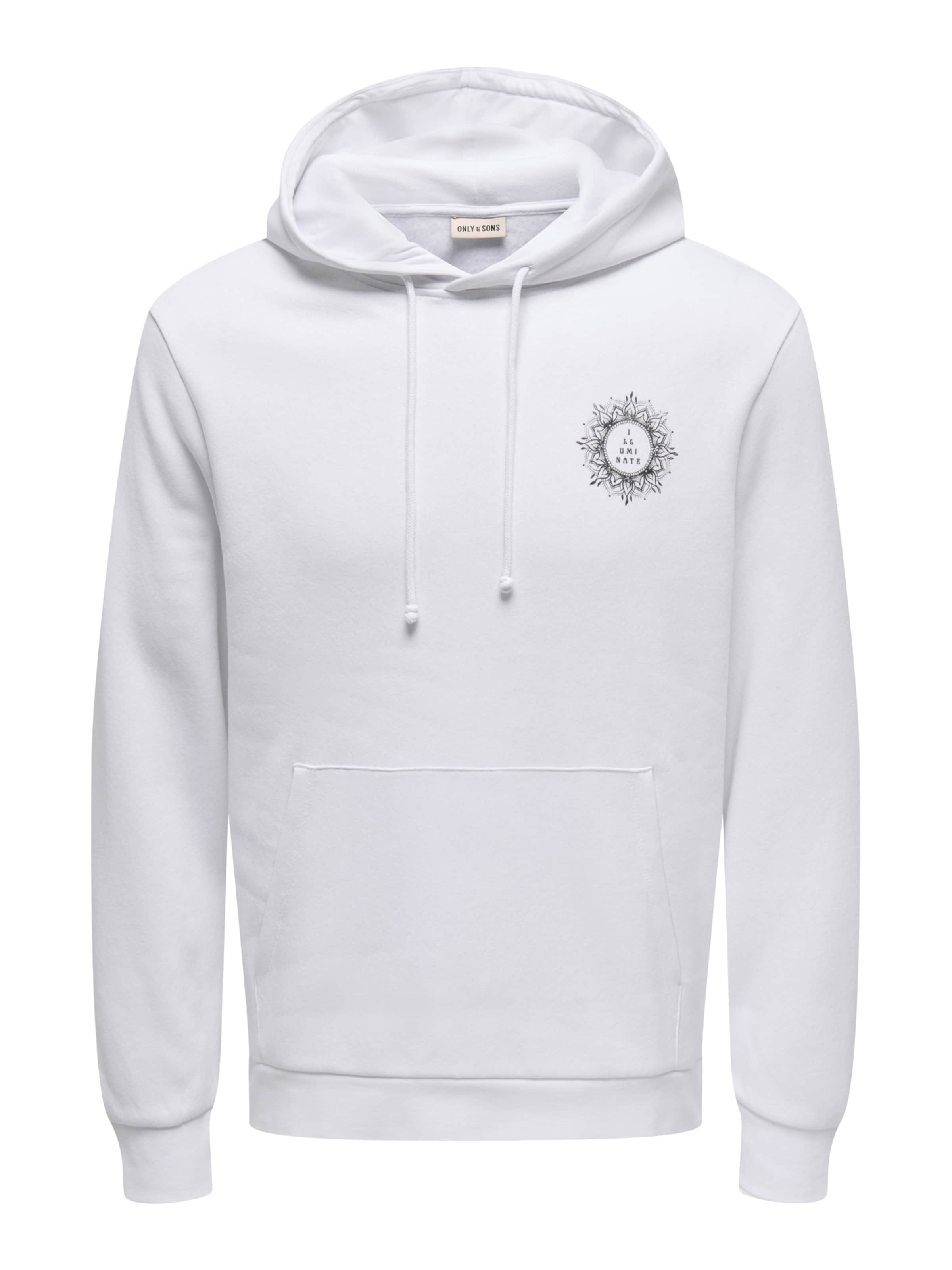 Only & Sons Sweatshirt 'ONSCHASE' in White: front