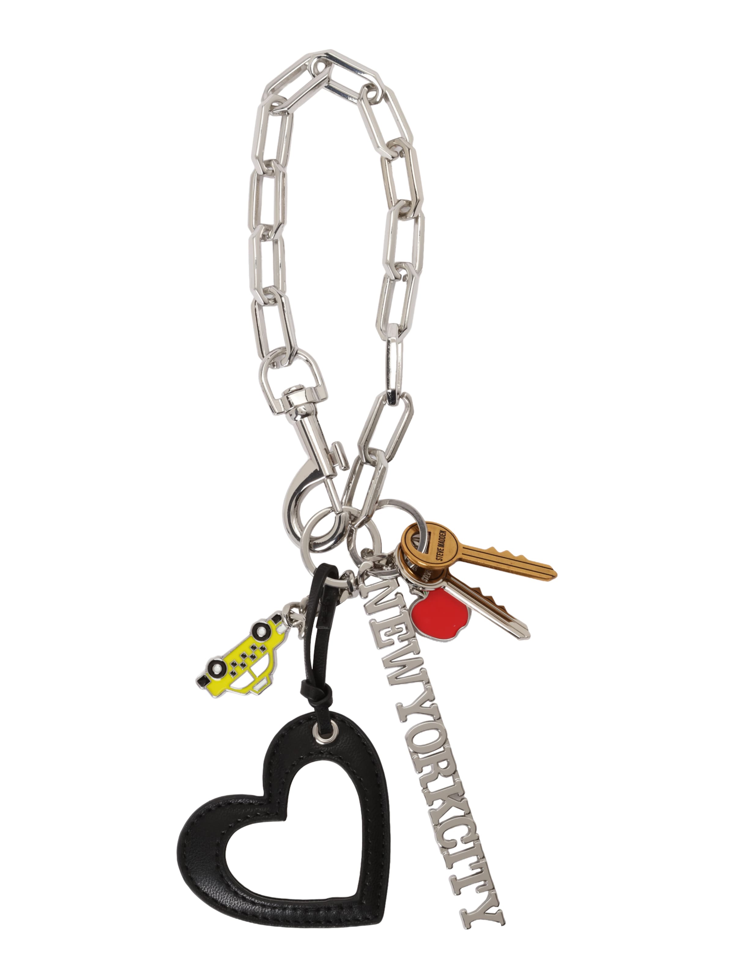 STEVE MADDEN Nyckelring 'D-Nyc' i silver: framsida