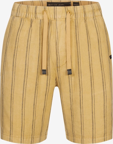Pantalon INDICODE JEANS en jaune : devant
