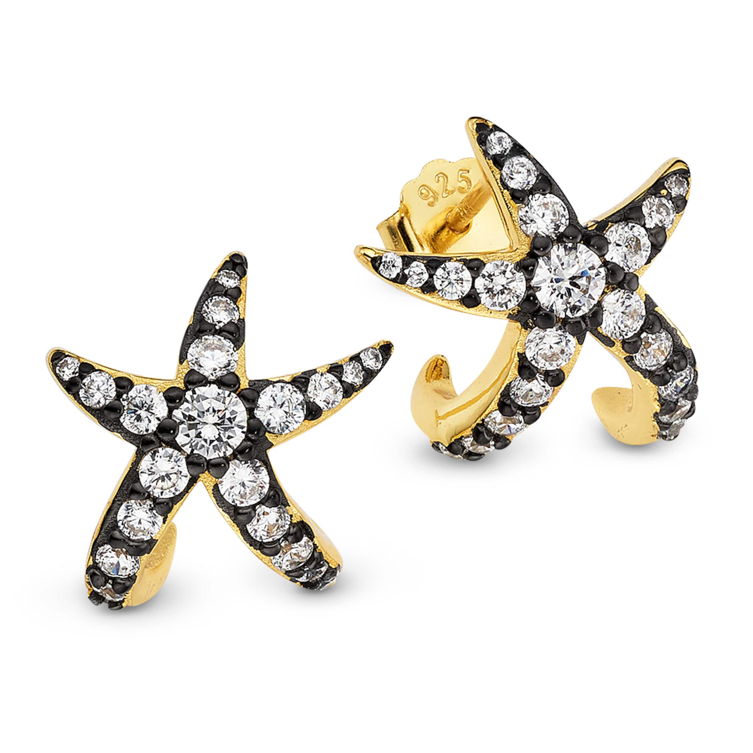 Bruno Banani LM Ohrringe in Schwarz: Vorderseite