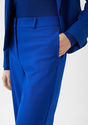 Wide Leg Pantalon à plis COMMA en bleu