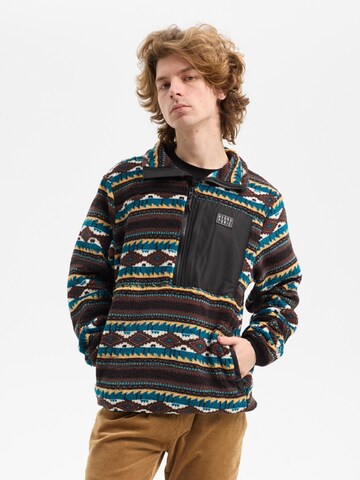 hydroponic - Jersey 'Hydroponic Oversized Rumble Half-Zip Fleece Sweatshirt' en marrón