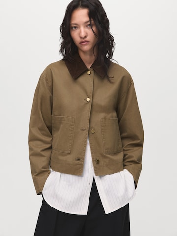 MANGO Between-season jacket 'Garden' in Brown: front