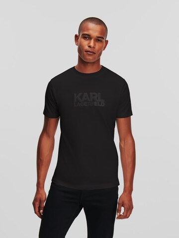 Tricou de la Karl Lagerfeld pe negru: față