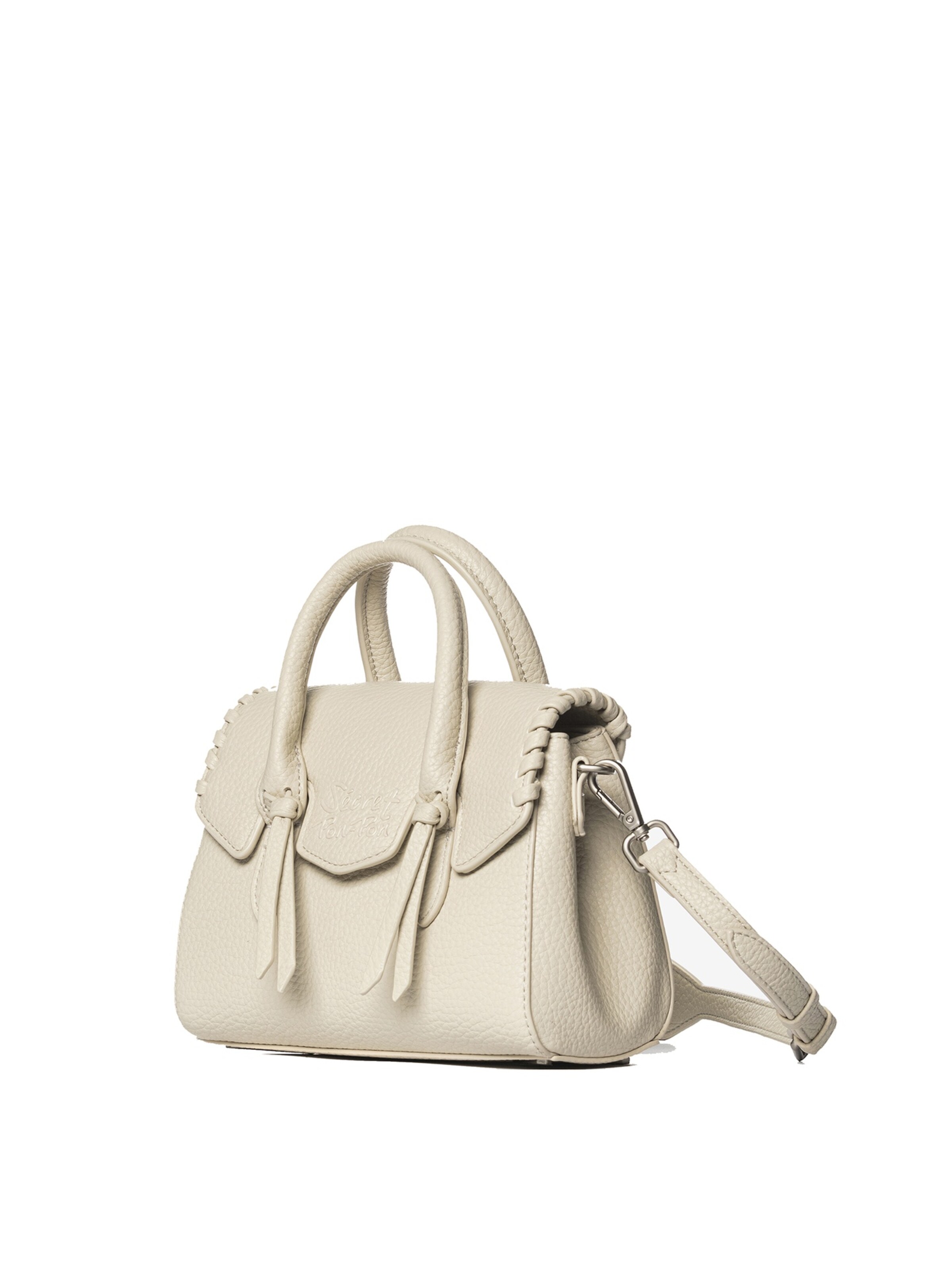 Secret Pon Pon Handbag 'Seraphina Lux' in Beige: front
