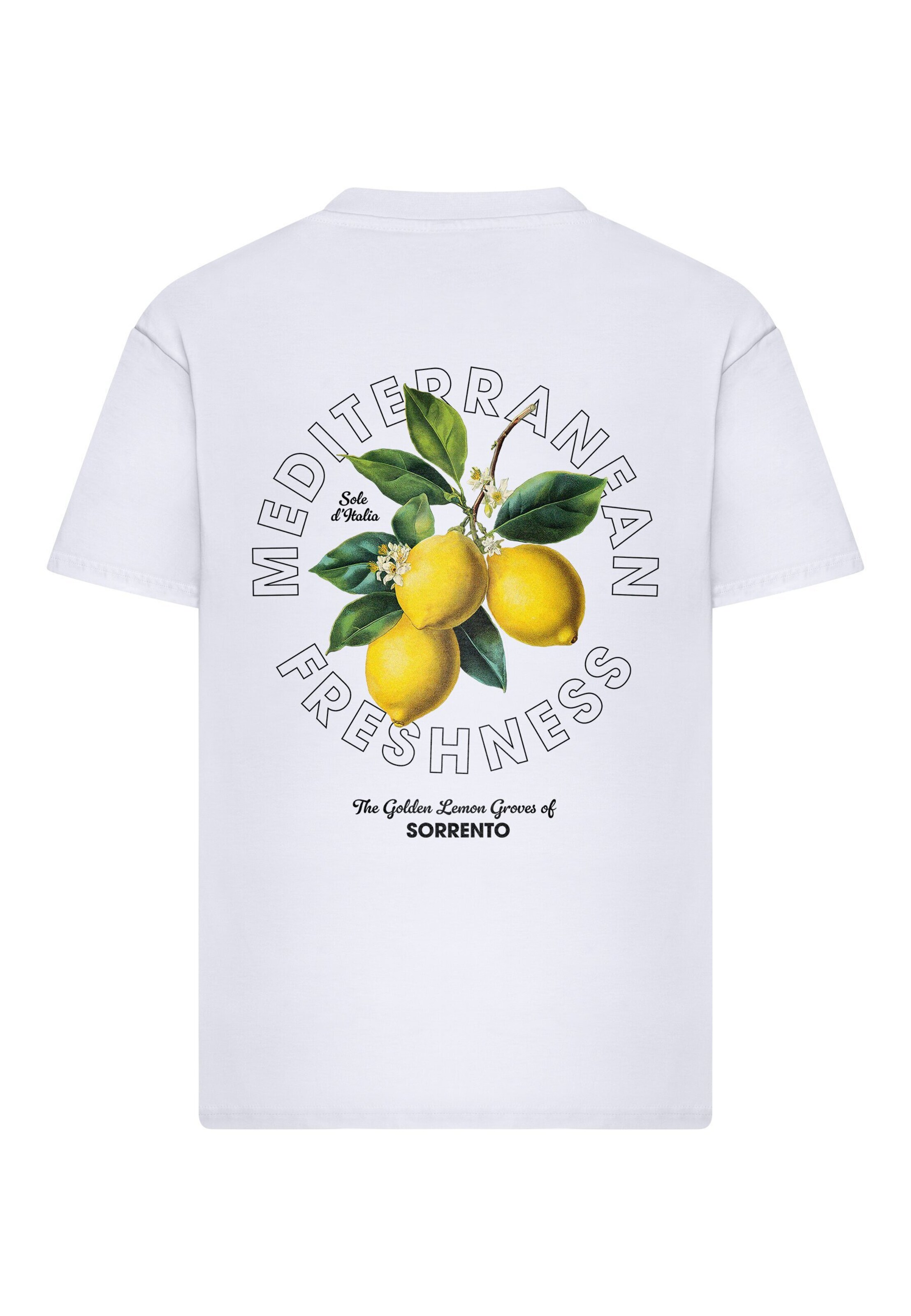 Mister Tee T-Shirt 'Lemon Freshness' in Weiß
