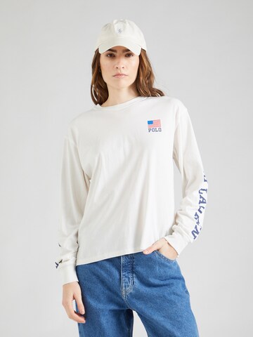 T-shirt Polo Ralph Lauren en blanc : devant