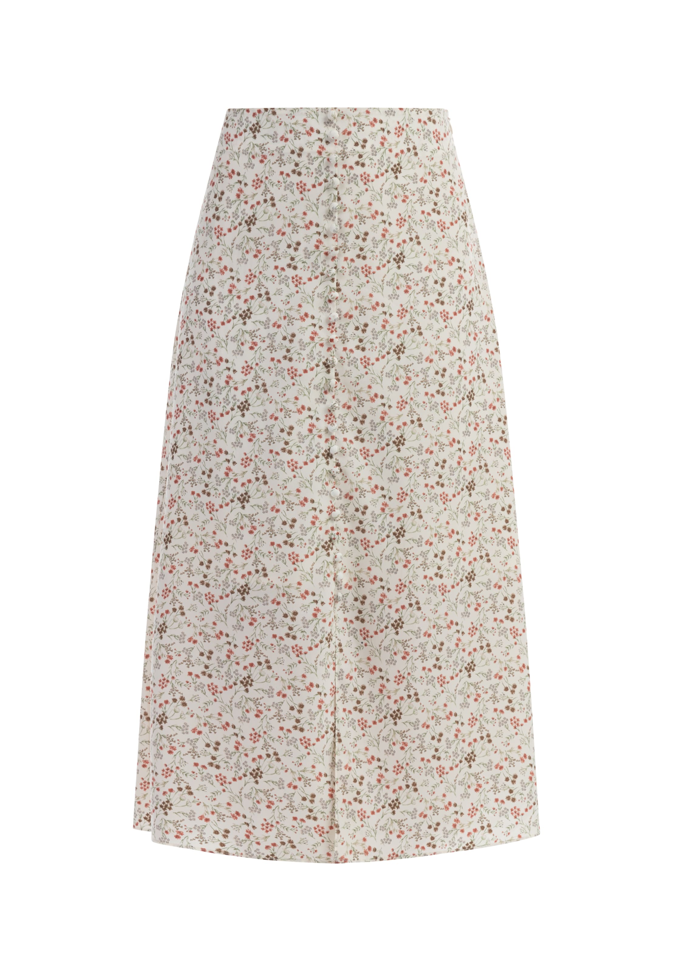 balts Usha Svārki: no priekšpuses