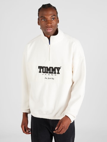 Tommy Jeans Sweatshirt i vit: framsida