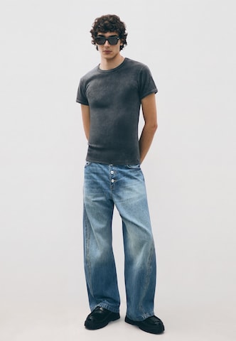 Bershka Zvonové kalhoty Džíny – modrá