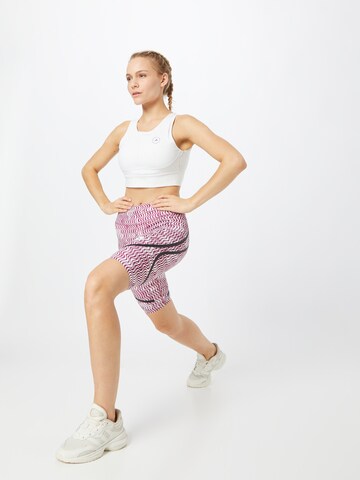 Skinny Pantalon de sport 'Truepurpose Printed Cycling' ADIDAS BY STELLA MCCARTNEY en blanc