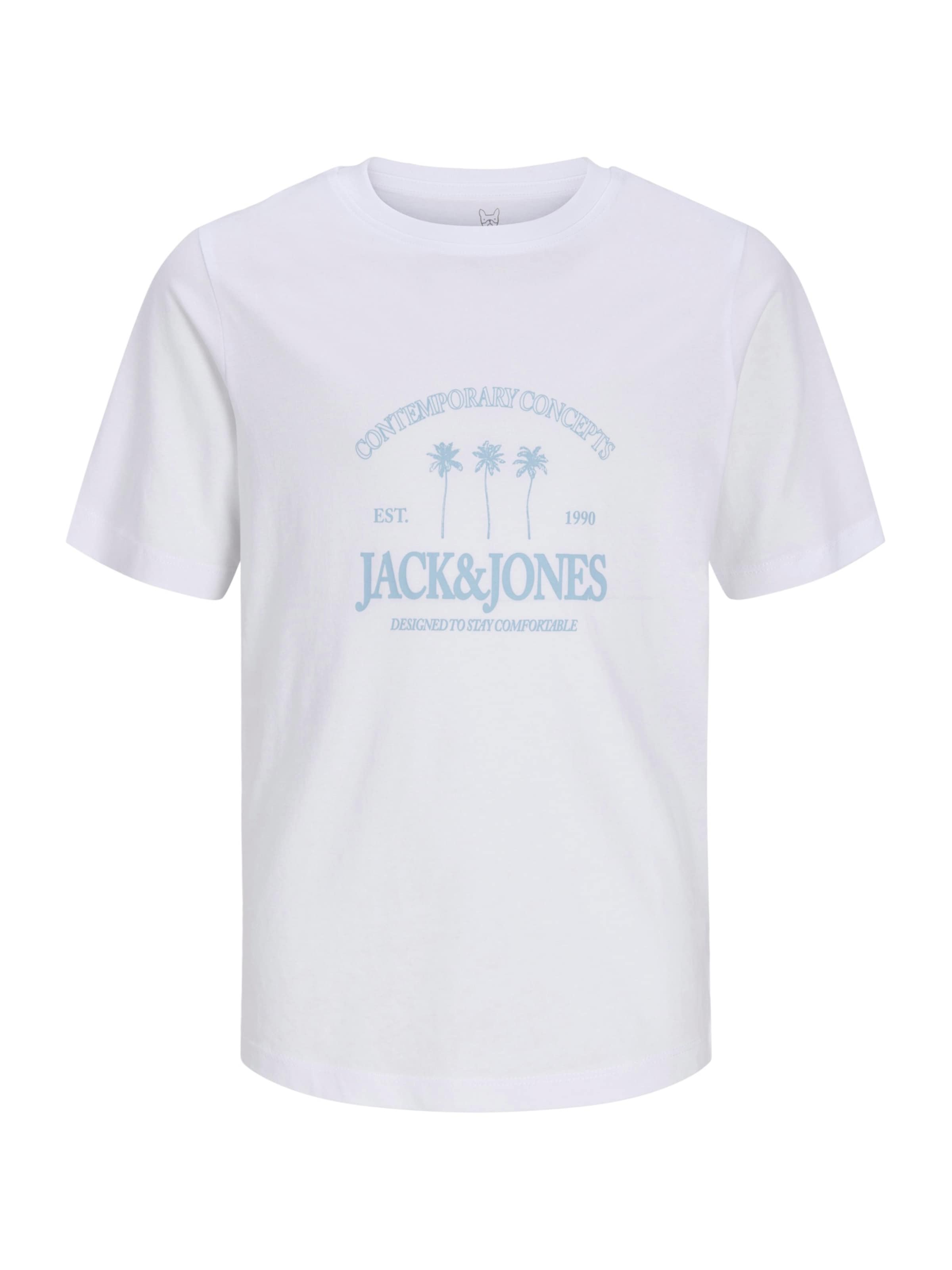Tricou 'JORNANTUCKET' de la Jack & Jones Junior pe alb: față