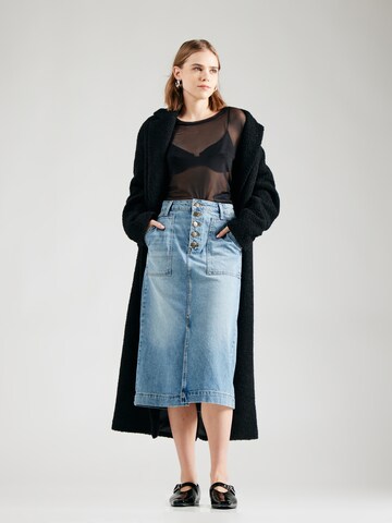 Jupe 'PATCH POCKET MIDI SKIRT' Lee en bleu