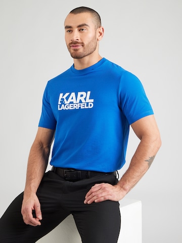 Karl Lagerfeld T-shirt i blå: framsida