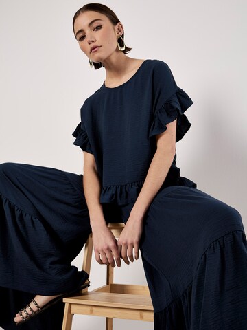 Wide Leg Pantalon ' ' Apricot en bleu