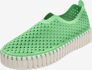 ILSE JACOBSEN Slip-on 'TULIP' in Groen: voorkant