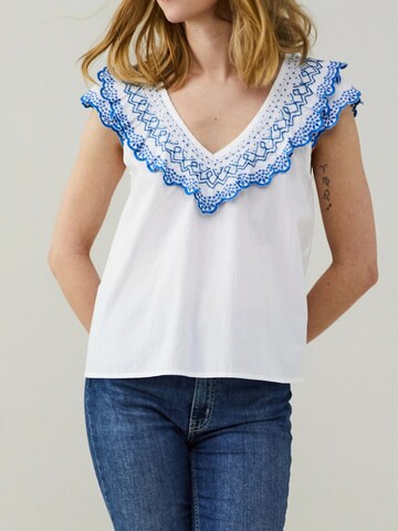 Odd Molly Blouse 'Logan' in Wit: voorkant