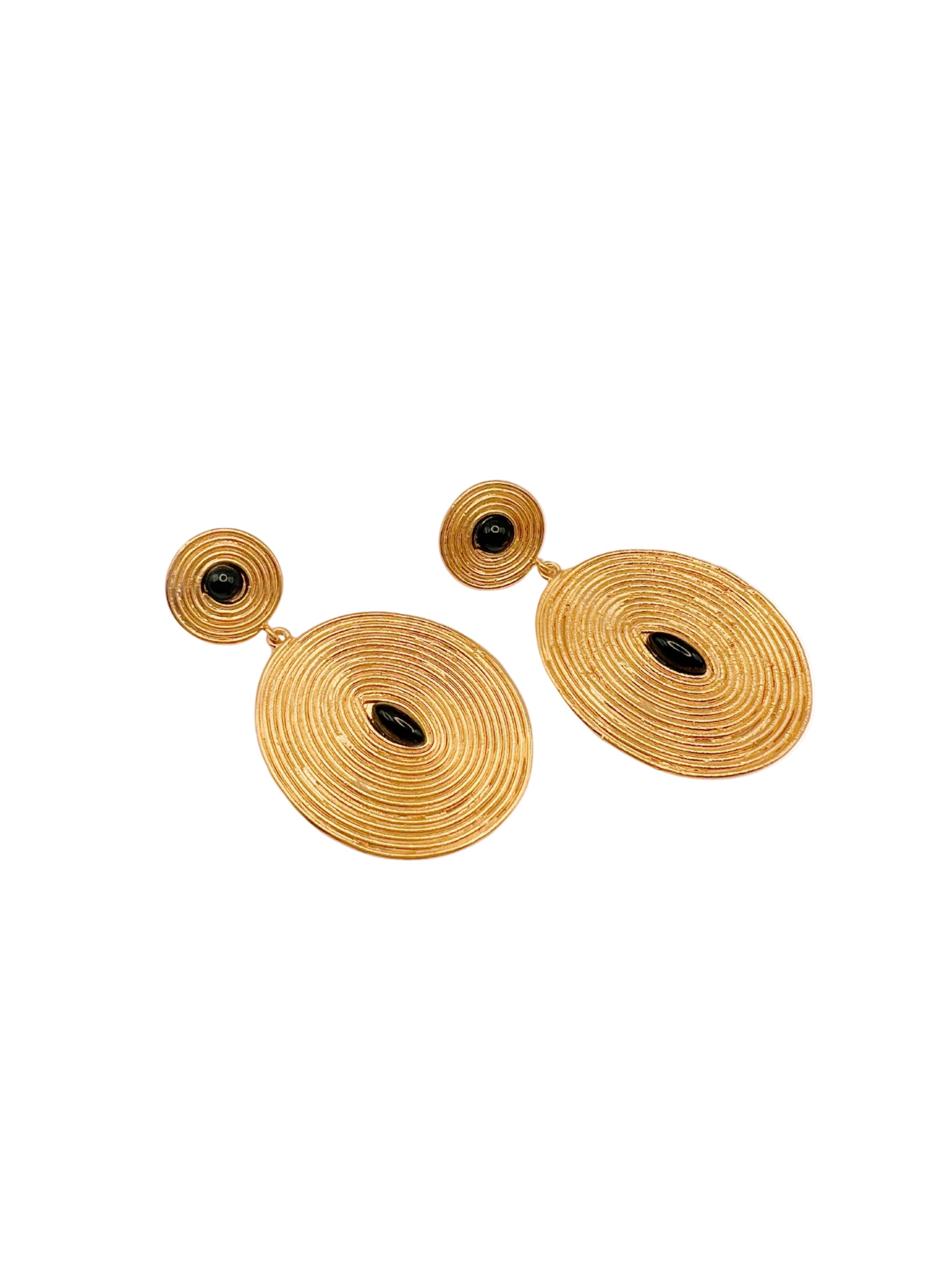 Boucles d'oreilles 'The Majestic' Les Reines en or : devant