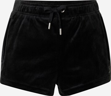 Juicy Couture White Label Regular Shorts in Schwarz: predná strana