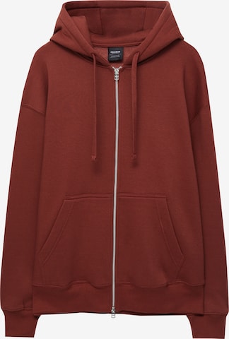 Veste de survêtement Pull&Bear en rouge : devant