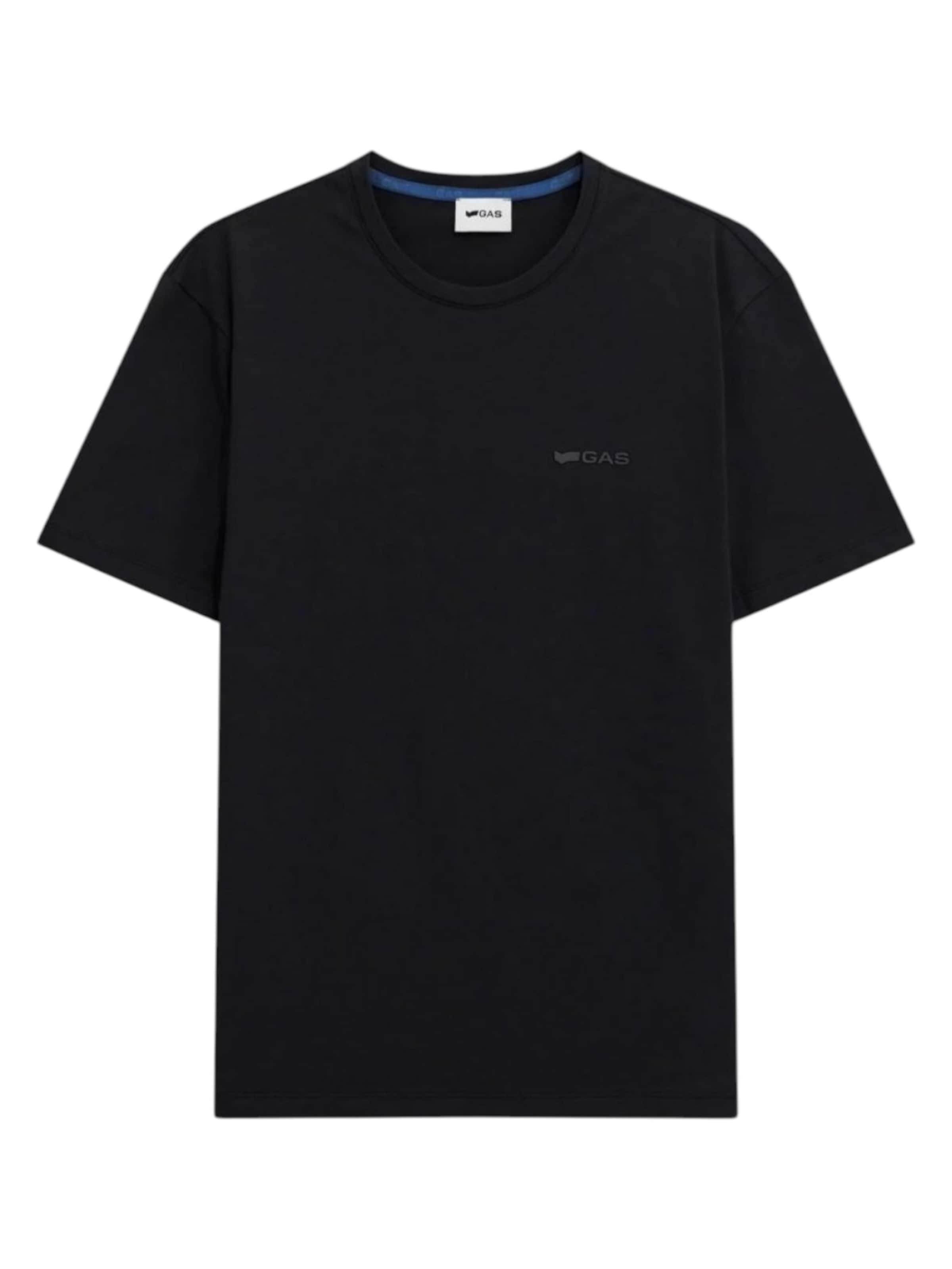 T-Shirt GAS en noir : devant