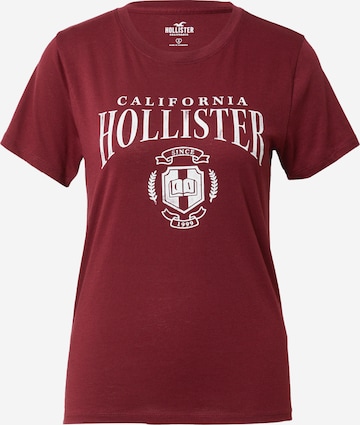 T-shirt HOLLISTER en rouge : devant