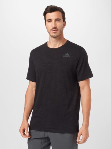 ADIDAS SPORTSWEAR Skinny Funktionsshirt in Schwarz: predná strana