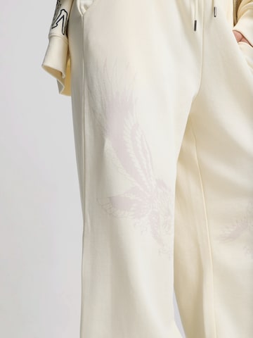 Wide Leg Pantalon 'Flying Eagle' Ed Hardy en beige
