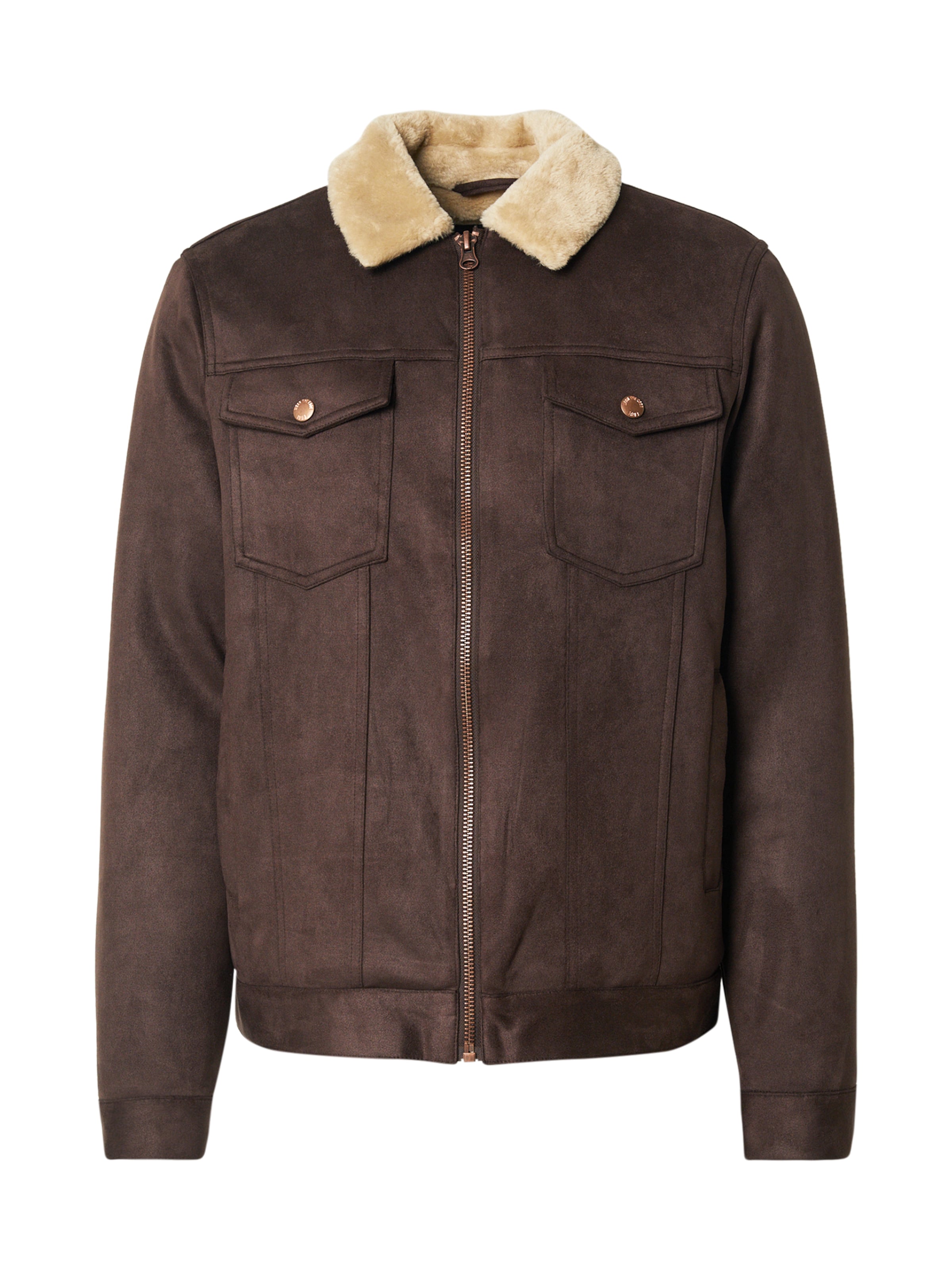 Veste mi-saison 'Woody' INDICODE JEANS en marron : devant
