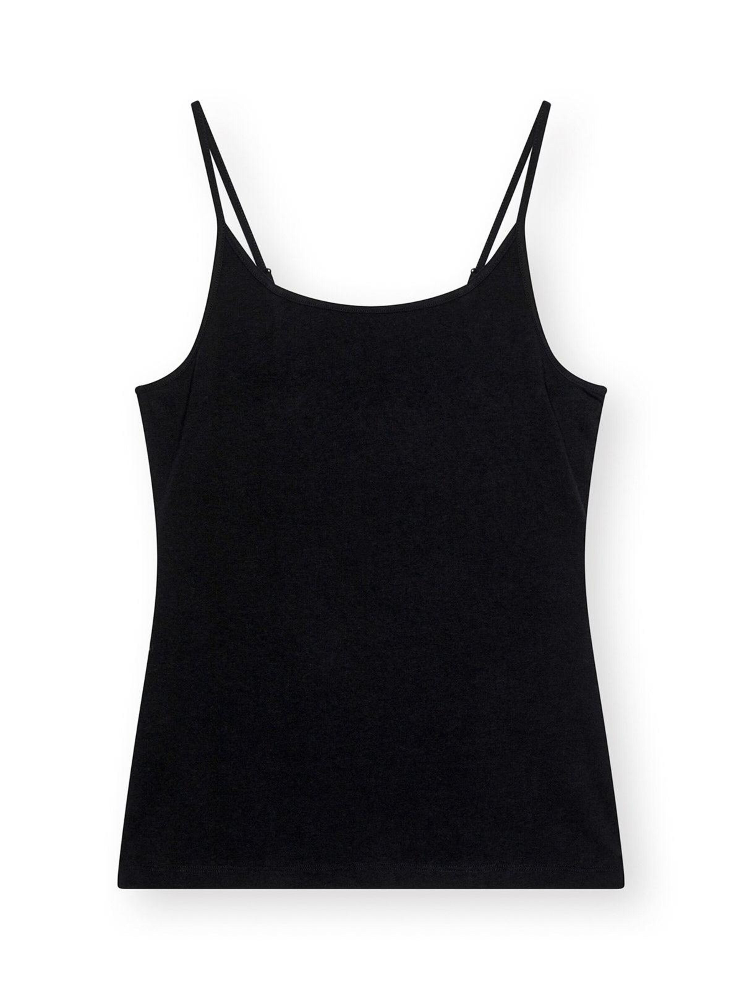 ThokkThokk Top 'TT139 Basic Strap Top black (GOTS)'‌‌‌‌‌ in Schwarz: Vorderseite