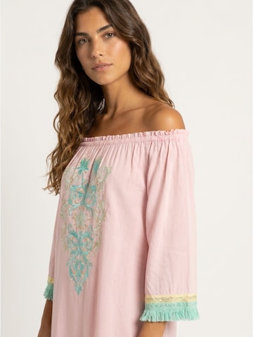 Miss June Jurk 'Robe Courte Azra' in Roze