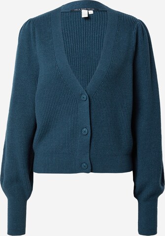 QS Knit Cardigan in Blue: front