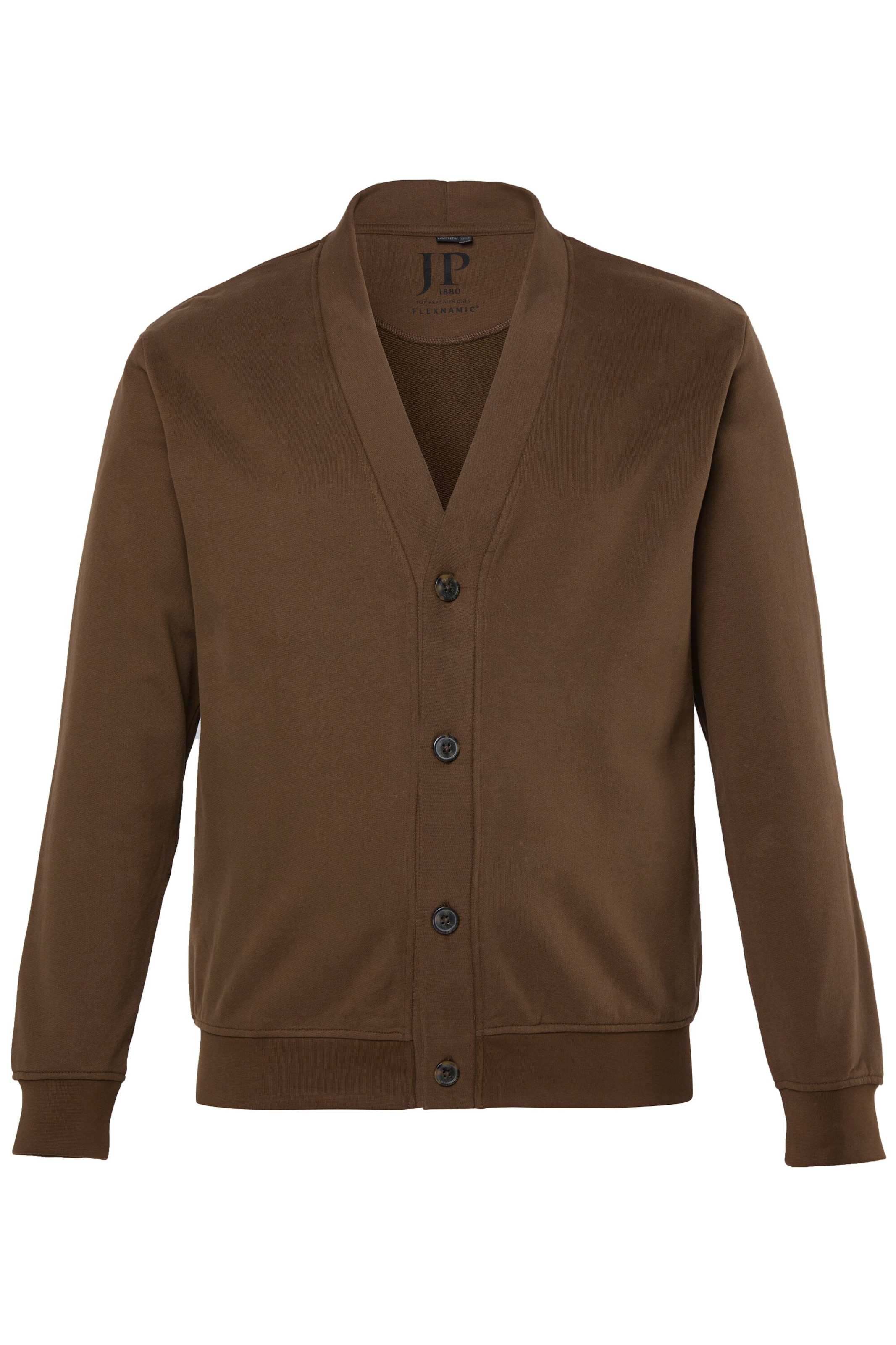 JP1880 Sweatjacke in Braun: Vorderseite
