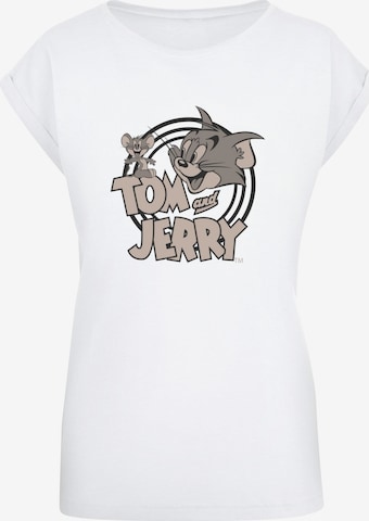 ABSOLUTE CULT Shirt 'Tom And Jerry' in White: front