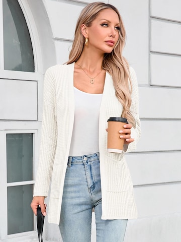 Yesfashion Kardigan w kolorze beżowy