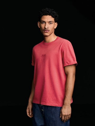 Bershka Tričko 'Thug' - Červená: predná strana